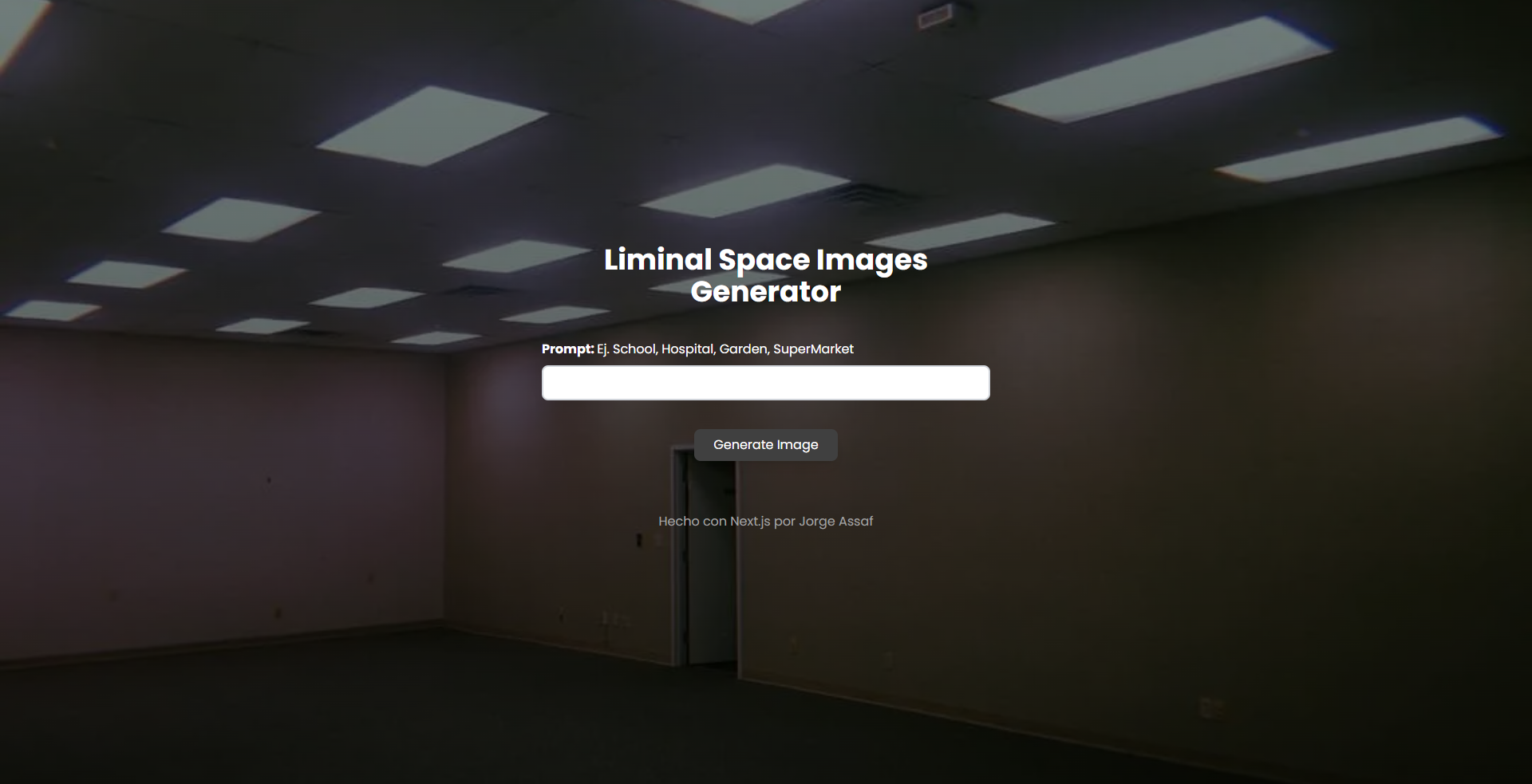 Liminal space image generator