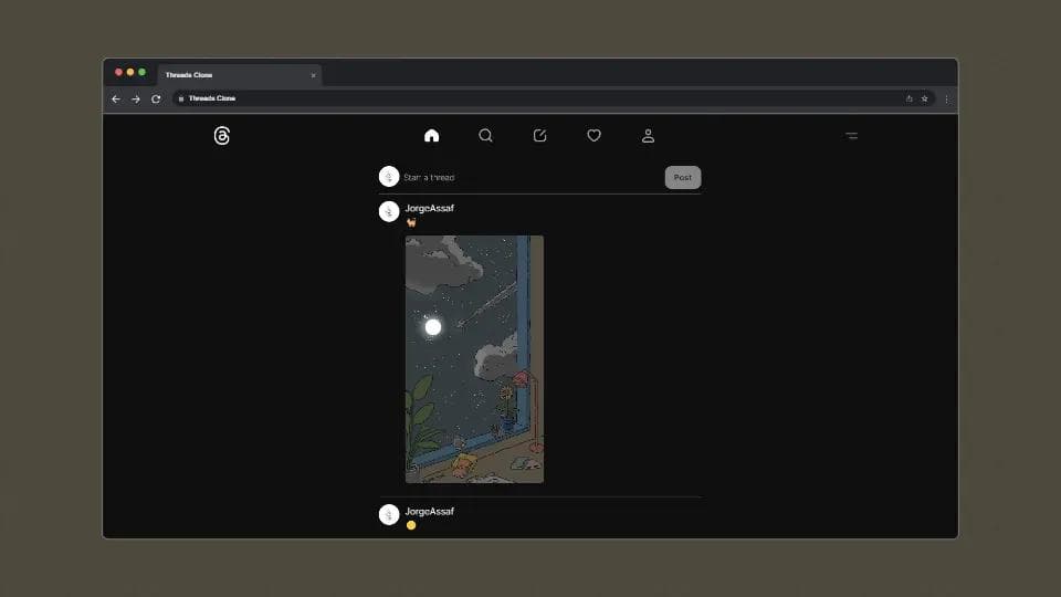 Threads clone proyect image