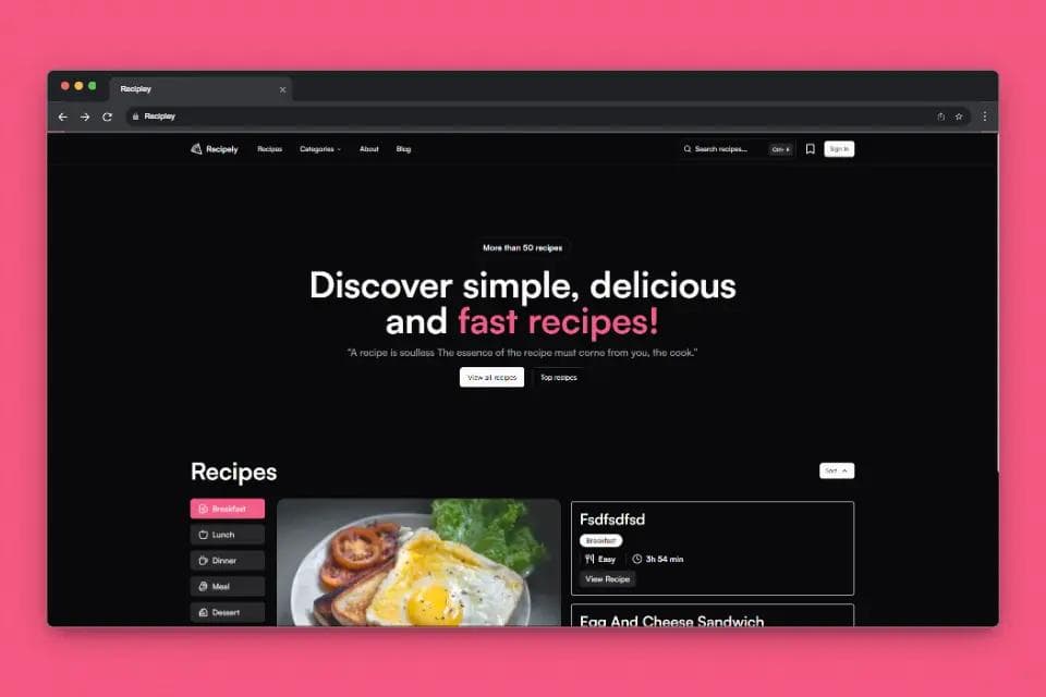 Recipely project image